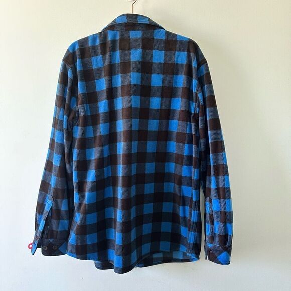 Legendary Whitetails Blue & Black Fleece Flannel Shirt Size Large - Picture 6 of 6